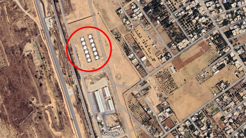 Hamas ukrywa w zbiornikach duże ilości paliwa potrzebnego m.in. szpitalom. /Google Maps /materiał zewnętrzny