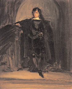 Hamlet, Autoportret, Eugene Delacroix, ok. 1824 r. /Encyklopedia Internautica