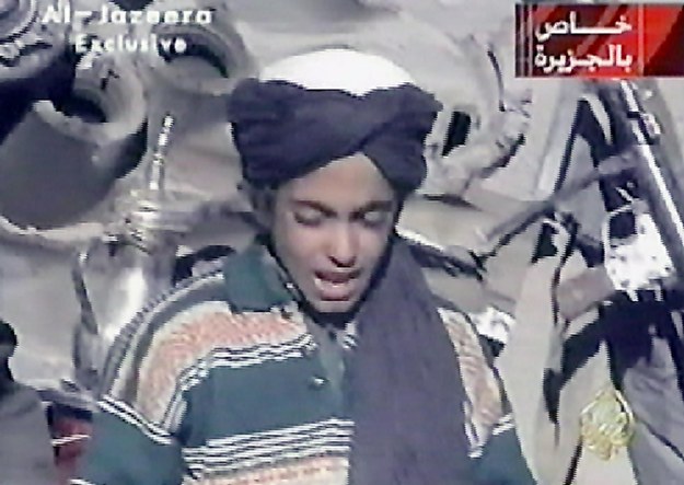Hamza w przekazie telewizyjnym Al-Kaidy z 2001 roku /AFPI/AL-JAZEERA /PAP/EPA