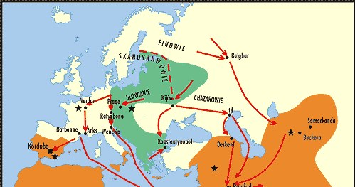 Handel niewolnikami słowiańskimi w X w. /Encyklopedia Internautica