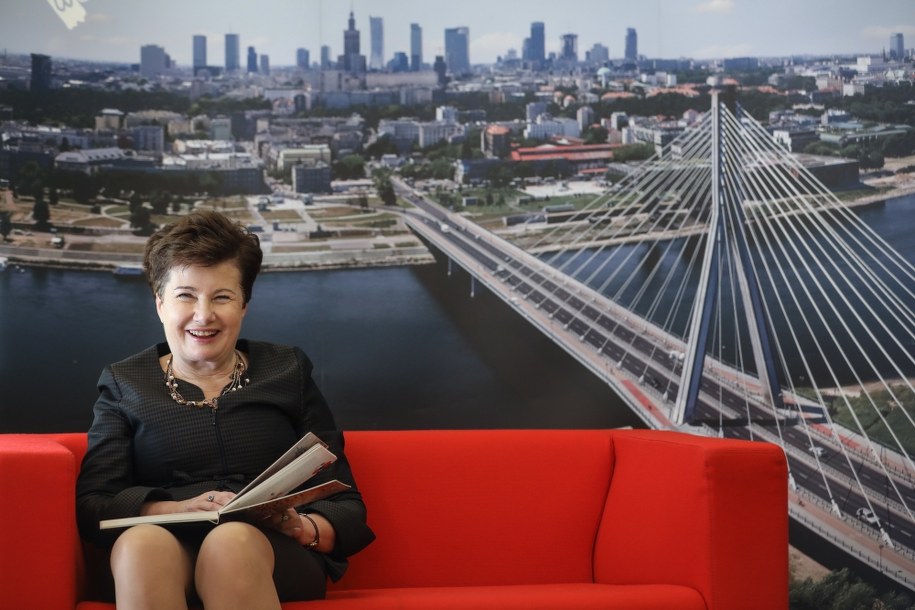 Hanna Gronkiewicz-Waltz podczas premiery książki „Moje miasto Warszawa” /Rafał Guz /PAP