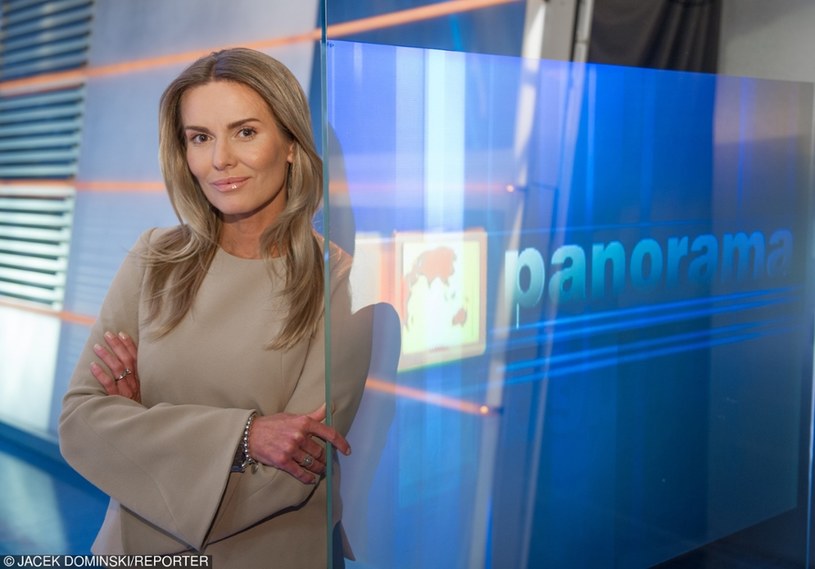 Hanna Lis w studiu "Panoramy" /Jacek Dominski/REPORTER /East News