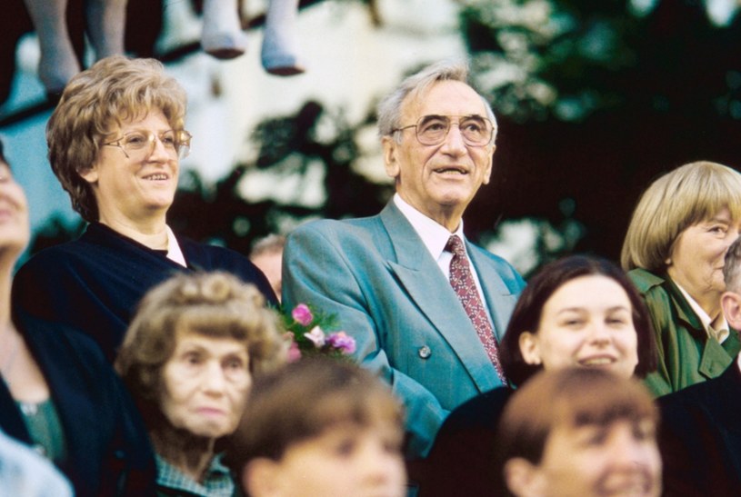 Hanna Suchocka i Tadeusz Mazowiecki na uroczystości Piwnicy pod Baranami. Kraków, lata 90. /Wojtek Laski /East News