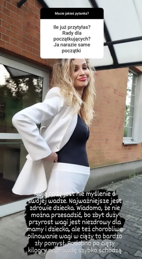 Hanna Żudziewicz udzieliła rady innym kobietom, które podobnie jak ona oczekują narodzin dziecka /https://www.instagram.com/hannazudziewicz/ /Instagram