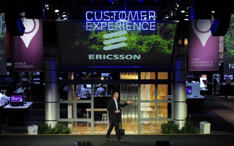 Hans Vestberg, CEO firmy Ericsson, opowiada o nowych rozwiązaniach szwedzkiej firmy podczas konferencji w Barcelonie /AFP
