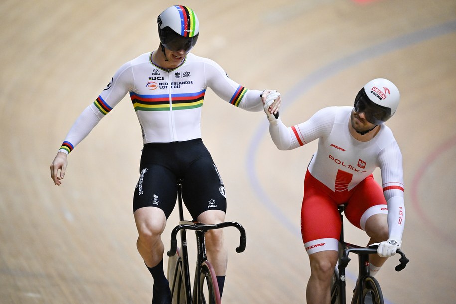 Harrie Lavreysen i Mateusz Rudyk /GIAN EHRENZELLER /PAP/EPA