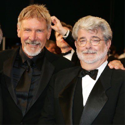 Harrison Ford i George Lucas /AFP