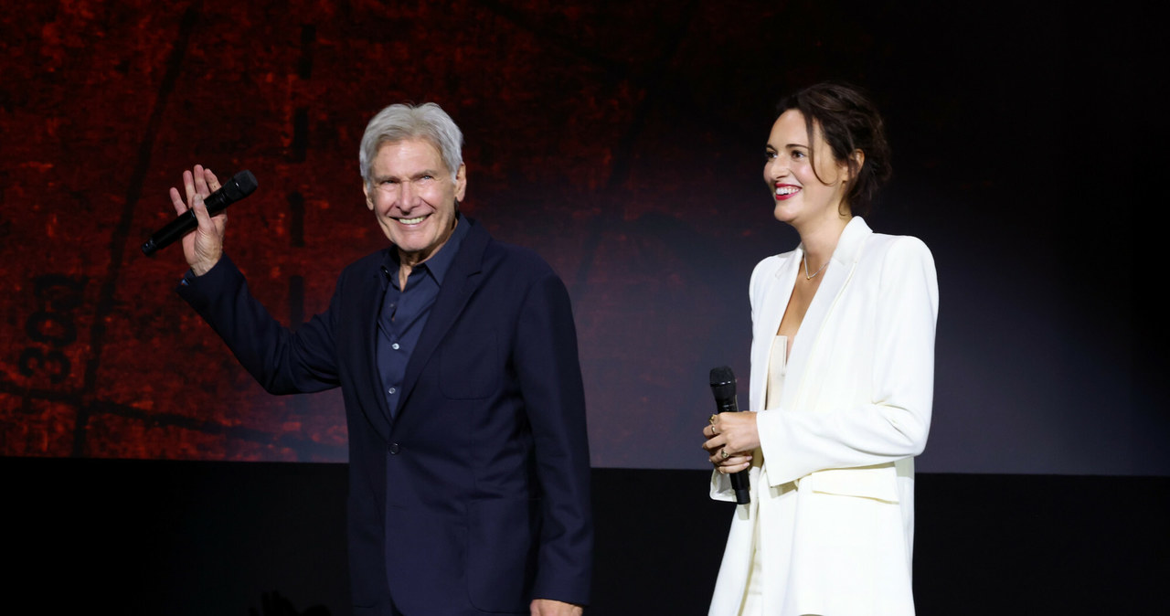 Harrison Ford i Phoebe Waller-Bridge w trakcie  D23 Expo 2022 /Jesse Grant/Getty AFP/East News /East News