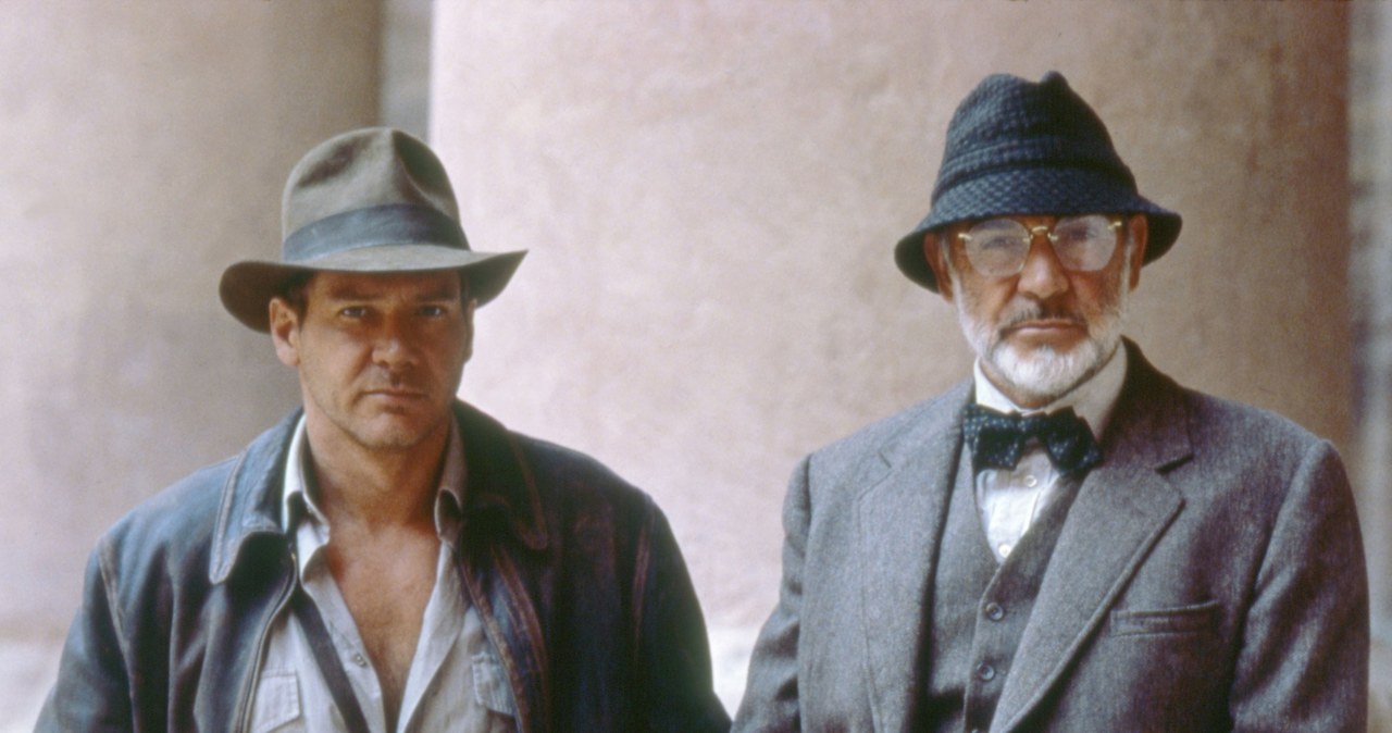Harrison Ford i Sean Connery na planie filmu "Indiana Jones i ostatnia krucjata" (1989) /Sunset Boulevard/Corbis via Getty Images /Getty Images