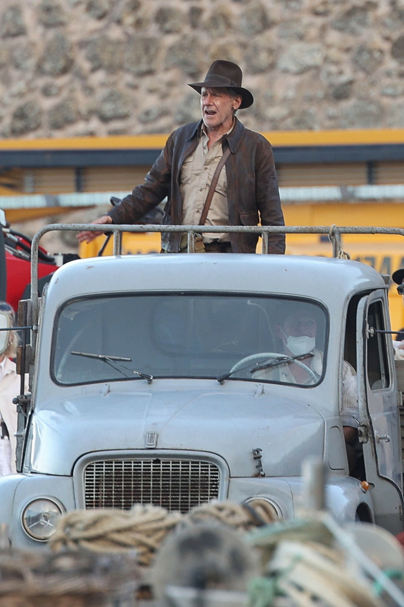 Harrison Ford na planie filmu "Indiana Jones 5" /BackGrid UK/East News /East News
