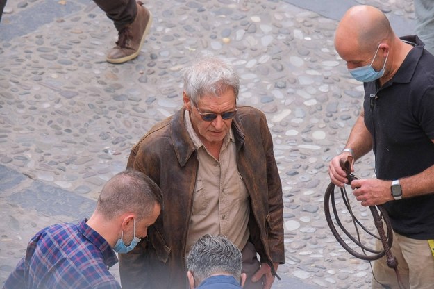 Harrison Ford na planie filmu w Cefalu we Włoszech /	IPA/ABACA /PAP/Abaca