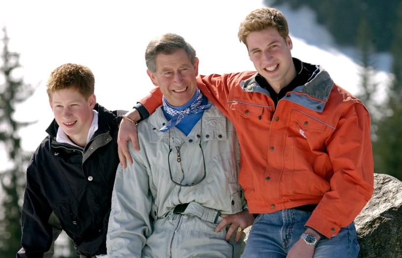 Harry, Karol i William podczas rodzinnej sielanki /Tim Graham Photo Library /Getty Images