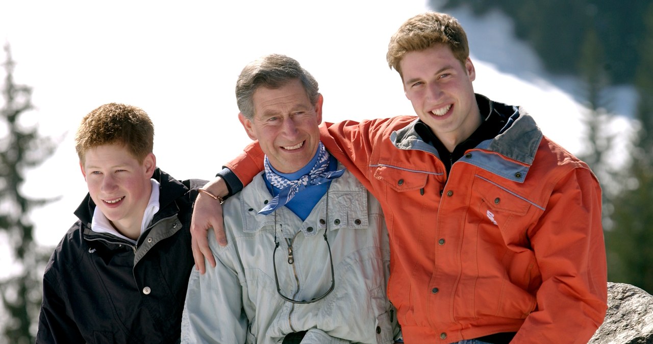 Harry, Karol i William podczas rodzinnej sielanki /Tim Graham Photo Library /Getty Images