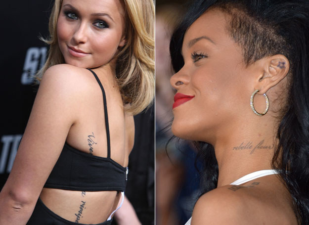 Hayden Panettiere i Rihanna - tym razem tatuaż to błąd /Getty Images/Flash Press Media