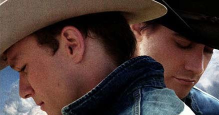 Heath Ledger i Jake Gyllenhaal na plakacie "Tajemniicy Brokeback Mountain" /