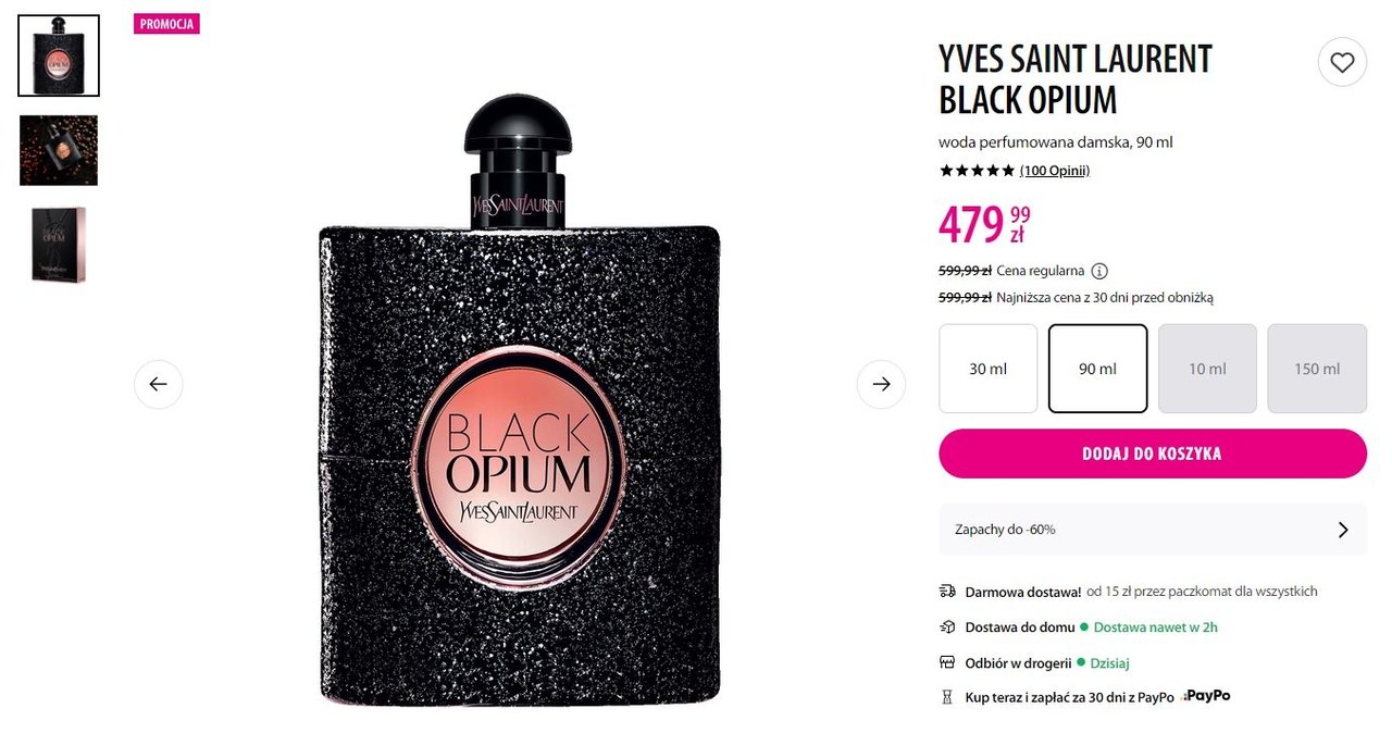 Hebe oferuje promocję na perfumy Yves Saint Laurent! /Hebe /INTERIA.PL