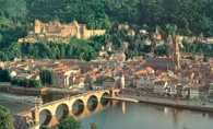 Heidelberg, panorama z widokiem na zamek /Encyklopedia Internautica