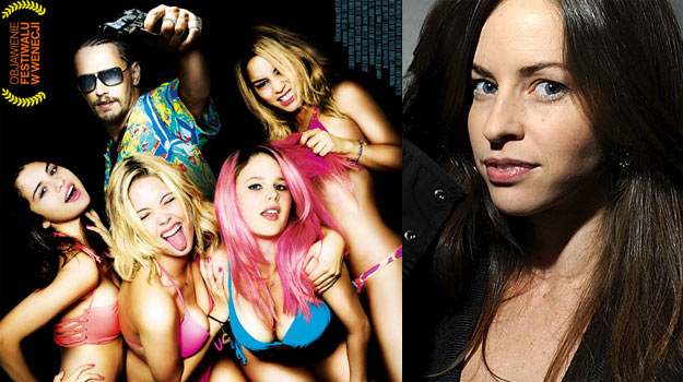 Heidi Bivens (P) i efekt jej pracy w filmie "Spring Breakers" (L) - fot. Mimi Ritzen Crawford /Getty Images/Flash Press Media