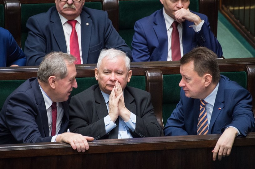 Henryk Kowalczyk, Jaroslaw Kaczynskim Mariusz Blaszczak /Jacek Dominski/REPORTER /PAP