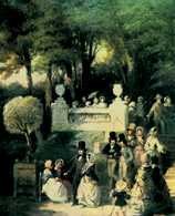 Henryk Pillati, Ogród Luksemburski w Paryżu, 1854 /Encyklopedia Internautica