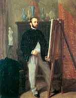 Henryk Rodakowski, Autoportret przy sztaludze, 1858 /Encyklopedia Internautica