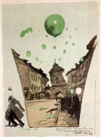 Henryk Szczygliński, Zielony Balonik, plakat, 1906 /Encyklopedia Internautica