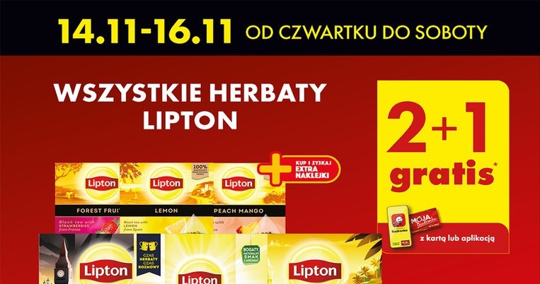 Herbaty Lipton 2+1 gratis w Biedronce /Biedronka /INTERIA.PL