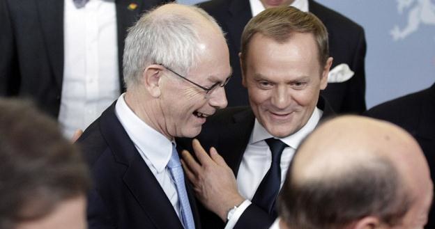 Herman Van Rompuy i Donald Tusk /AFP
