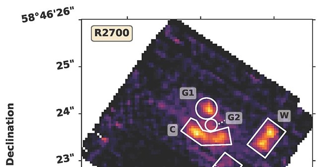 HFLS3 to nie jedna, a sześć galaktyk biorących udział w ogromnej kolizji /Jones et al., Astronomy & Astrophysics, 2023 /materiał zewnętrzny