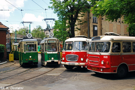Historyczne autobusy i tramwaje /MPK Poznań /
