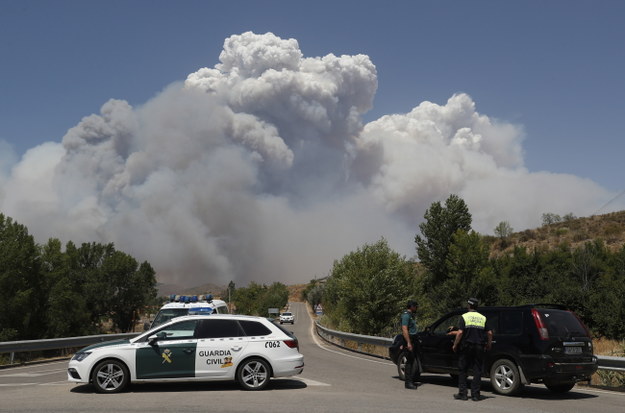 Hiszpania: Podczas fali upałów spłonęło ponad 60 tys. hektarów lasów i łąk /PAP/EPA/Javier Cebollada /PAP/EPA