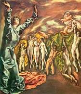 Hiszpanii sztuka, El Greco, Otwarcie piątej pieczęci, temat z Apokalipsy św. Jana, 1610-1614 /Encyklopedia Internautica