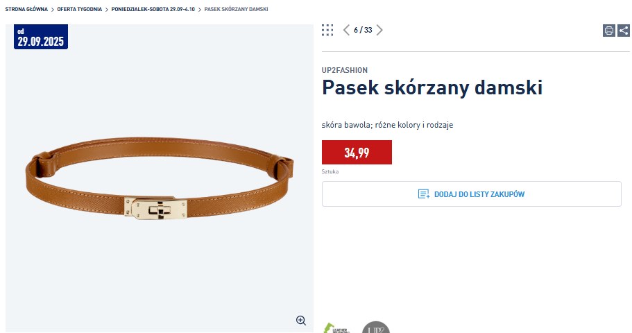 Hit z ALDI: Pasek skórzany damski w stylu Hermes /Aldi /INTERIA.PL