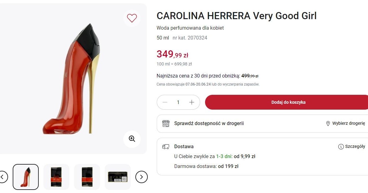 Hitowa promocja na perfumy Carolina Herrera w Rossmannie! /Rossmann /INTERIA.PL