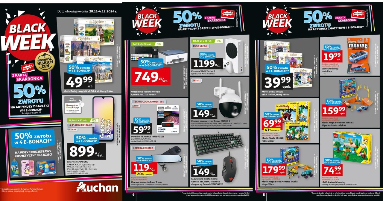 Hity Black Week w Auchan – Zgarnij elektronikę i zabawki za pół ceny! /Auchan