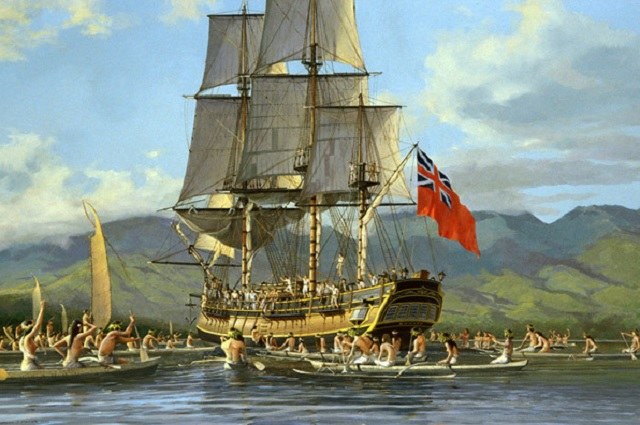 HMS "Bounty" na Thaiti /Wikimedia Commons /INTERIA.PL/materiały prasowe