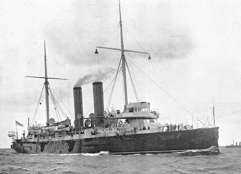 HMS "St. George" w drodze do Zanzibaru, rok 1896 /Wikimedia Commons /materiały prasowe