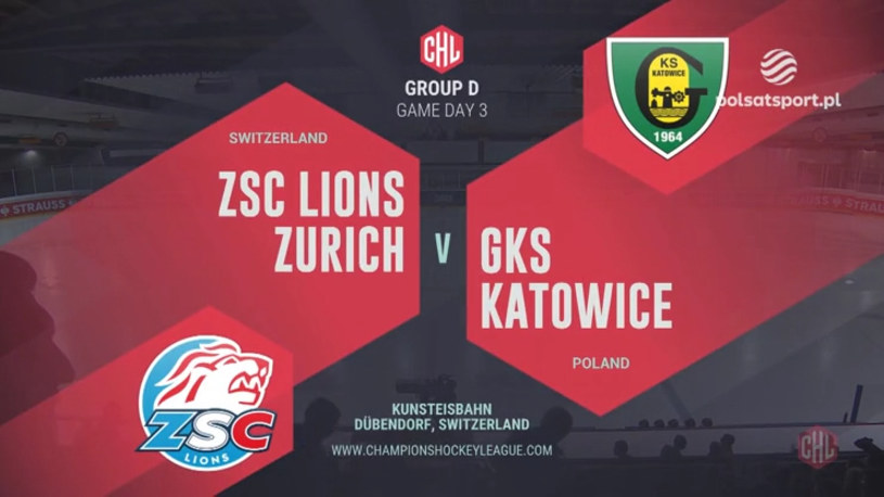 Hokejowa LM. Lions Zurich - GKS Katowice 5-1 - SKRÓT. WIDEO