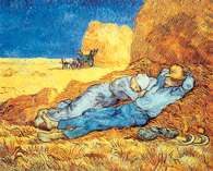 Holandii sztuka, Vincent van Gogh, Odpoczynek żniwiarzy, 1889-90 /Encyklopedia Internautica