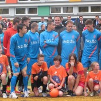 Reprezentacja Holandii i uczniowie S.P. 93 w  Krakowie