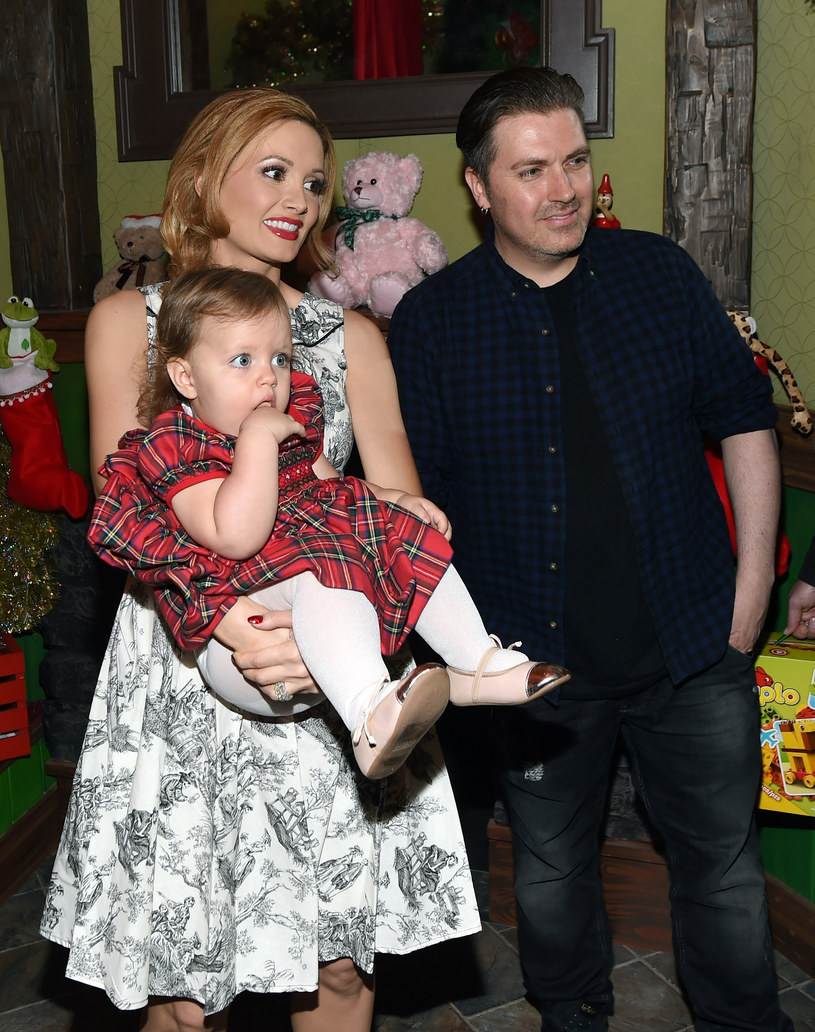 Holly Madison z mężem i córką /Ethan Miller /Getty Images