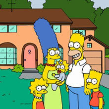 Homer Simpson ze swoją rodziną /