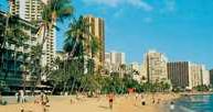 Honolulu,  plaża Waikiki /Encyklopedia Internautica