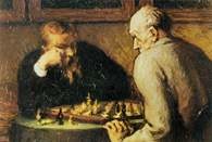 Honoré Daumier, Grający w szachy, ok. 1863-65 /Encyklopedia Internautica
