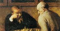 Honoré Daumier, Grający w szachy, ok. 1863-65 /Encyklopedia Internautica