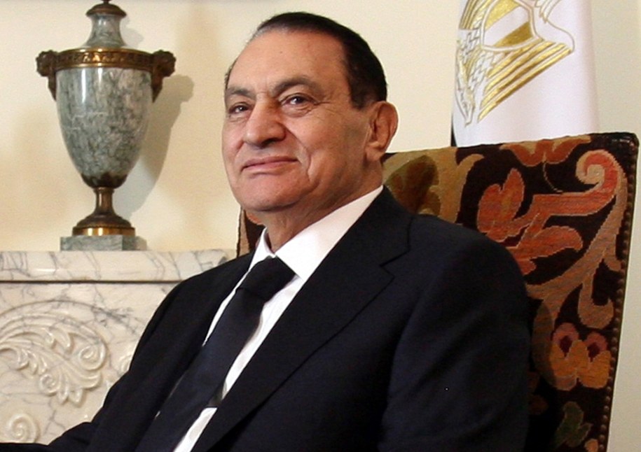 Hosni Mubarak na zdjęciu archiwalnym z czerwca 2010 roku /AMEL PAIN /PAP/EPA