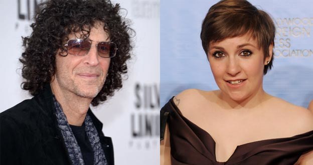 Howard Stern (L) nagle polubił Lenę Dunham (P) /Getty Images