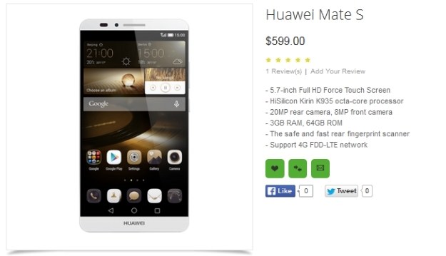 Huawei Mate S /materiały prasowe