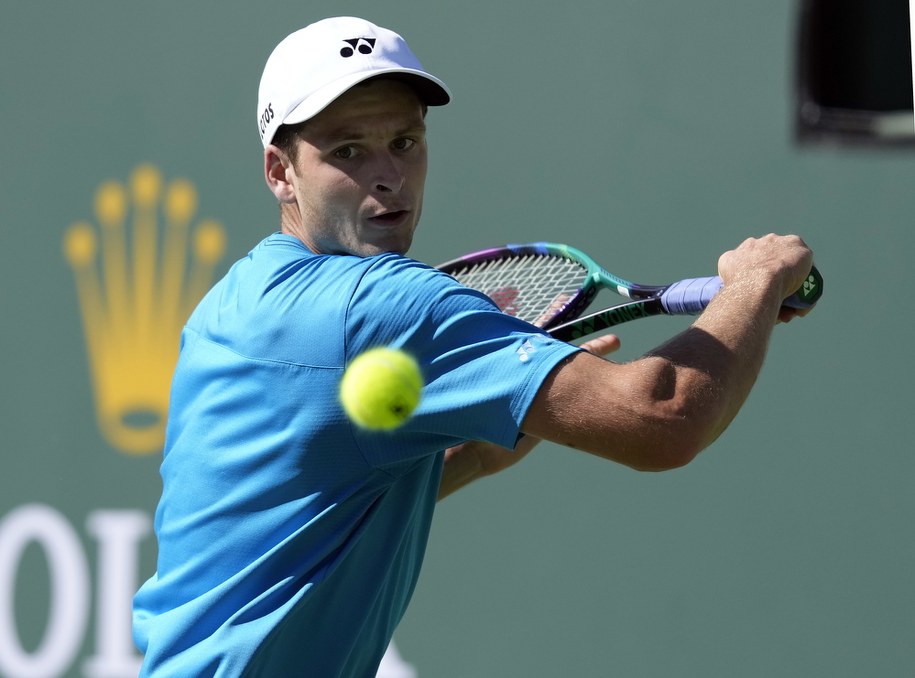 Hubert Hurkacz wciąż jest w grze o występ w ATP Finals /	RAY ACEVEDO /PAP/EPA