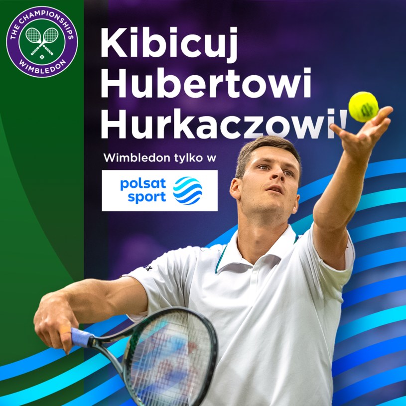 Hubert Hurkacz Wimbledon /materiały prasowe Polsat Sport /materiały prasowe